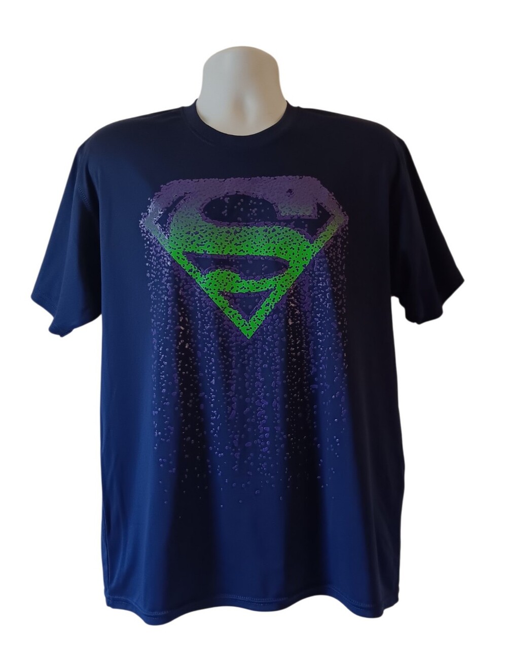 Superman men's navy blue short-sleeve graphic t-shirt size L